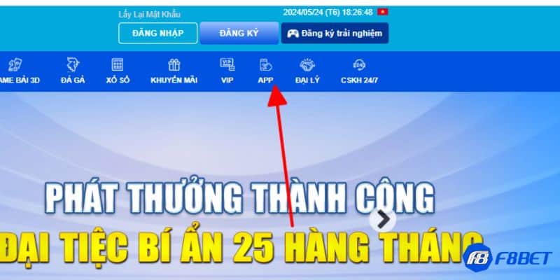 Hướng dẫn chi tiết các bước download app F8bet về điện thoại